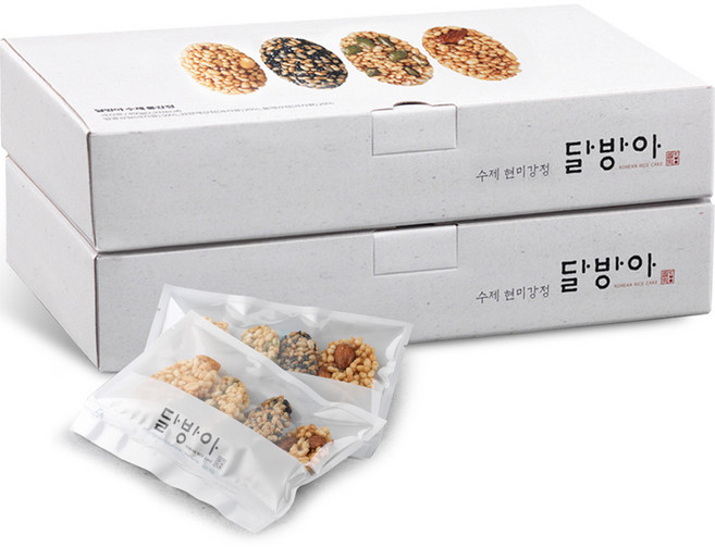 달방아 수제 현미강정 + 통강정 + 쇼핑백 선물세트, 1세트