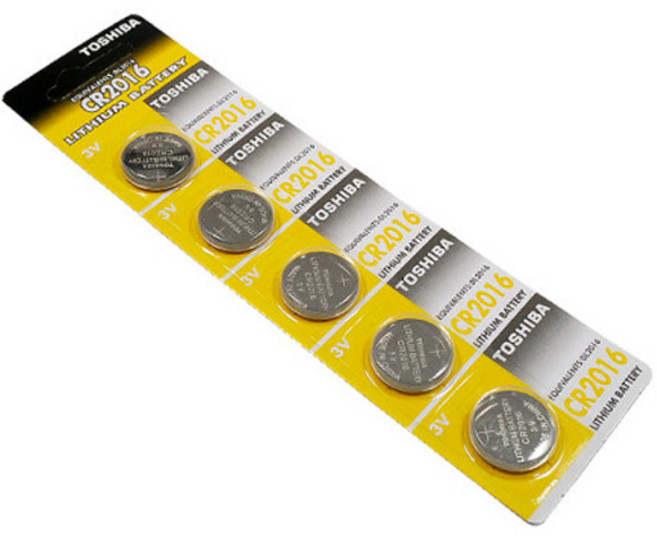 도시바 코인 리튬 건전지 3V CR2016, 1개, 5개입