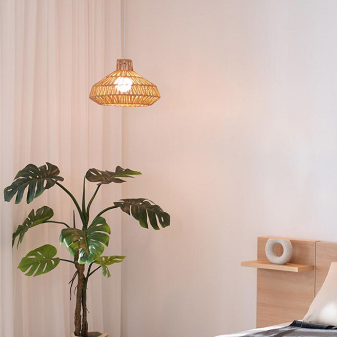 hit LIGHTING Clamp 藤編單燈吊燈 A型 D60043A, 米色
