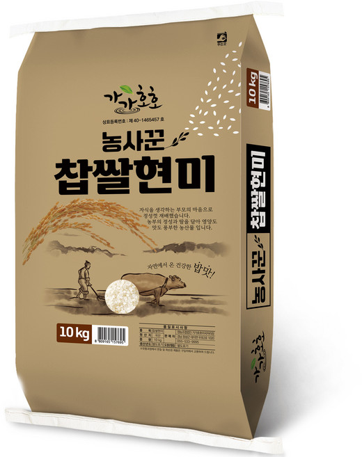 농사꾼 찹쌀현미 찰현미, 10kg, 1개