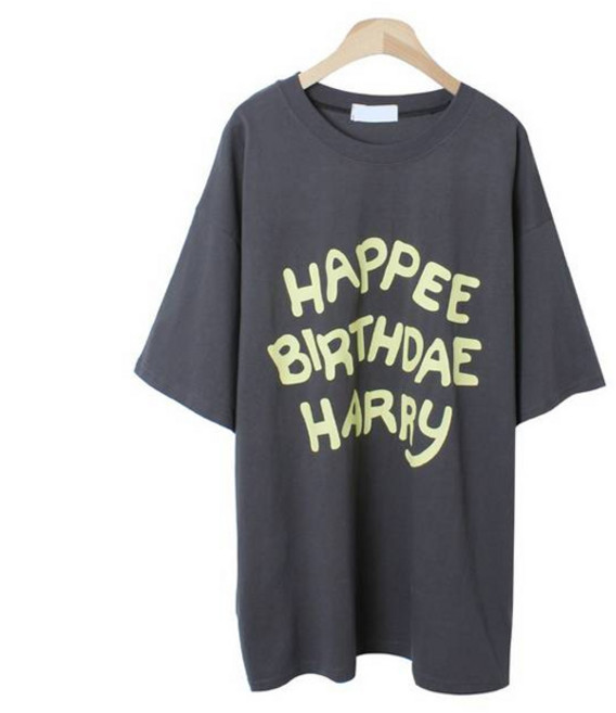 시크블랙 여성용 번즈핏 루즈핏 레터링 반팔 티셔츠 cpt12219k33