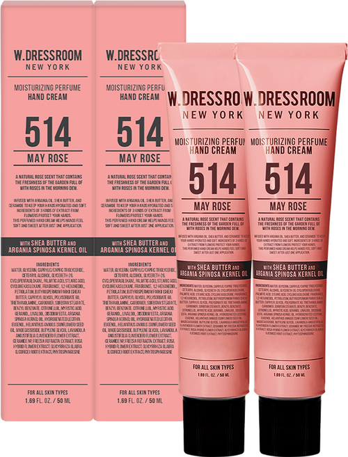 더블유드레스룸 퍼퓸 핸드크림 514 메이로즈, 50ml, 2개