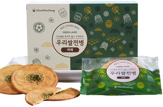 신화당 우리쌀 파래 전병 6p, 204g, 1개