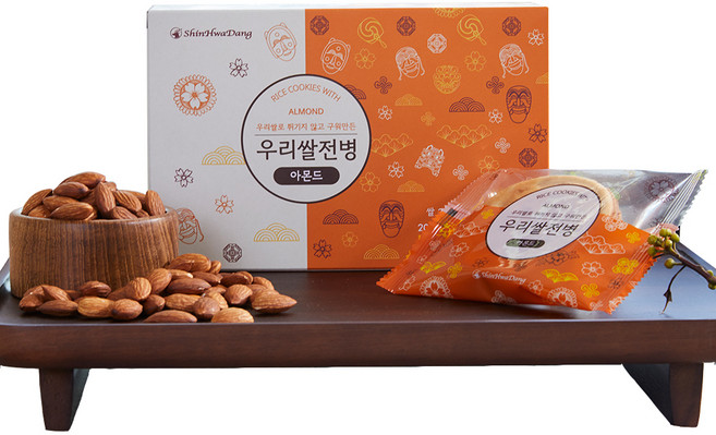 신화당 우리쌀 아몬드 전병 6p, 204g, 1개