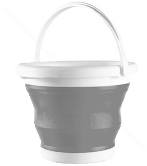 월드크린 접이식 손잡이 대야 3L, 그레이, 1개