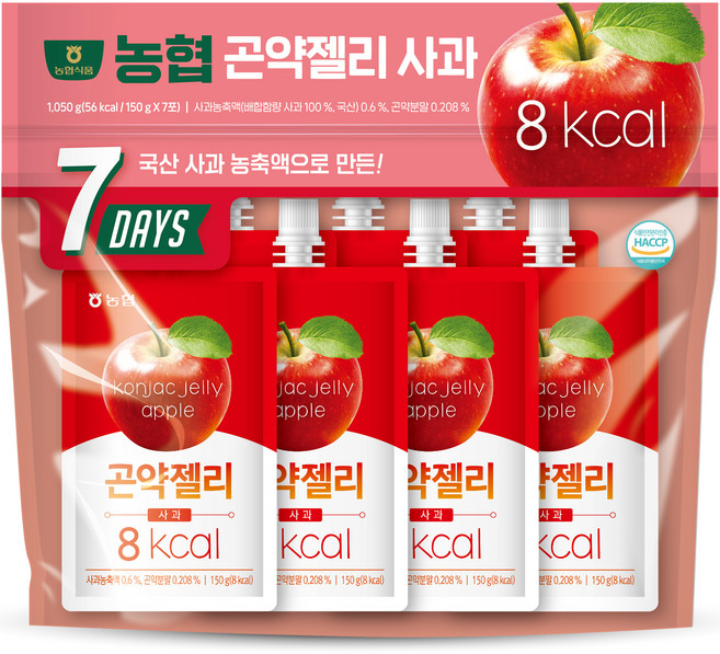 농협식품 곤약젤리 사과, 150g, 7개