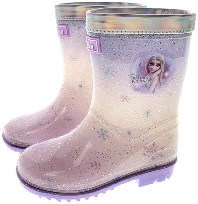 디즈니 여아용 겨울왕국2 보라빛 눈꽃 PVC 장화 MBFZB10011