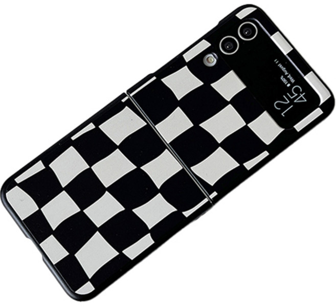 HS&D Z플립 체커보드 휴대폰 케이스
