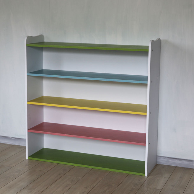 양지가구 라운드 책장, 오색, 4단