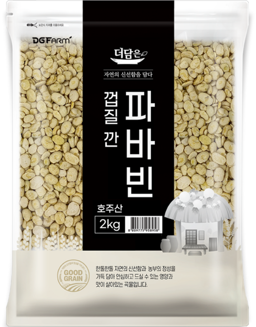더담은 껍질 깐 파바빈, 2kg, 1개