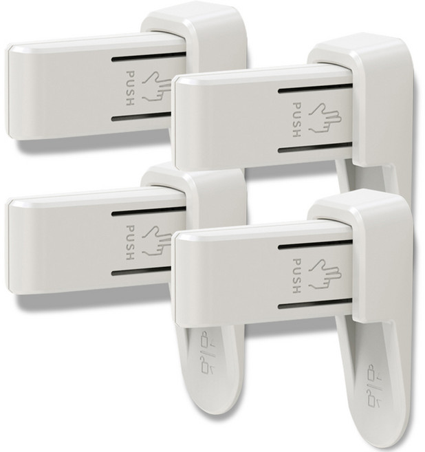 원더파파 문 손잡이 안전 잠금장치, 화이트, 4개