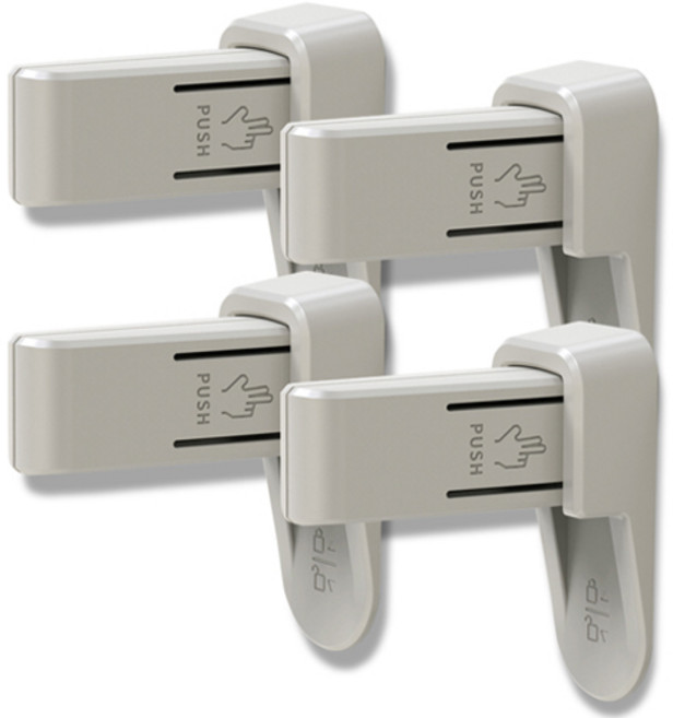 원더파파 프리미엄 문 손잡이 안전 잠금장치, 그레이, 4개