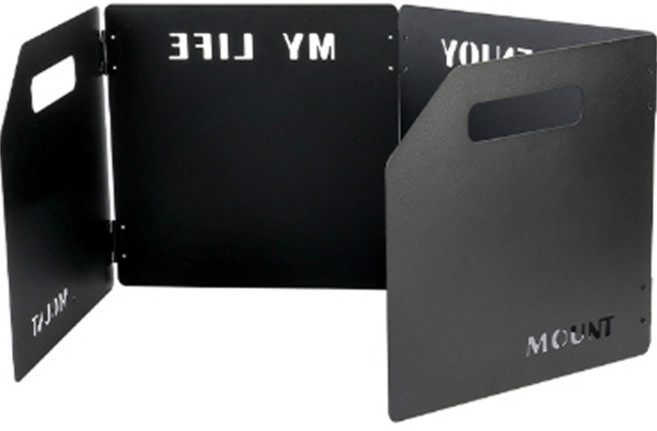 윈드가드 다용도 접이식 버너 바람막이, 블랙, 1세트