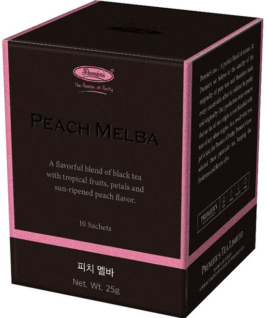 프리미어스티 피치 멜바 홍차, 25g, 10개입, 1개