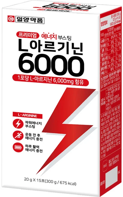 일양약품 L 아르기닌 6000 15p, 300g, 1개 - 쿠팡