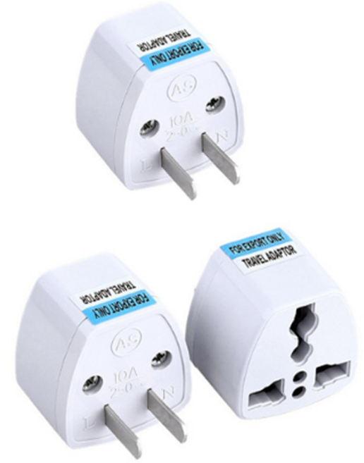 Evergreen Trading Lightning Works 11字型旅行用多功能轉換插頭 AS001, 3個