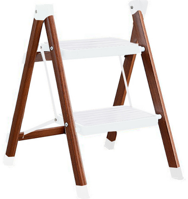 KOKIRI LIVING 小型折疊梯 2階 棕木紋, 1個