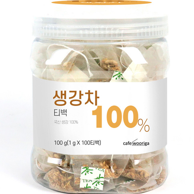 wooriga. 薑茶茶包, 100入, 1個, 1g