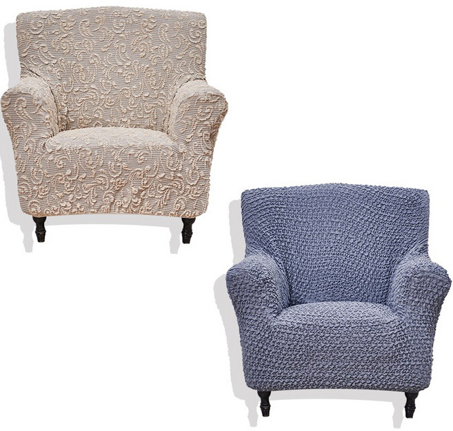 소파스킨스 1인용 소파커버 2종 세트 발렌시아 + 발렌시아, 라이트그레이, 로얄블루, 1개