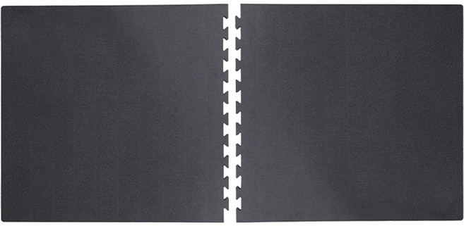 소리안나 런닝머신 양면 퍼즐 매트 2.5cm 2p, 블랙 + 그레이