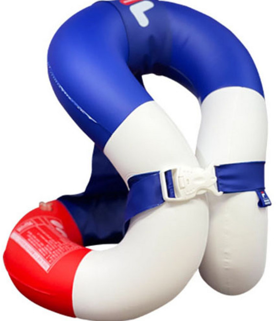 휠라 워니프렌즈 보이언시 넥 자켓 구명조끼, 네이비