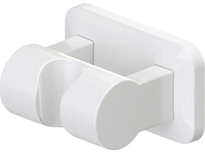 피키픽스 각도조절 접착식 샤워기 거치대 홀더, 화이트, 1개