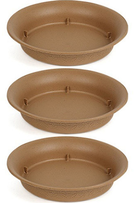 가든 원형 화분받침, 브라운, 3개