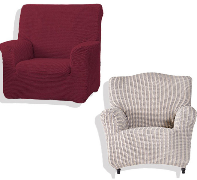 소파스킨스 론다 1인용 소파커버 + 마드리드 1인용 소파커버 세트, 로즈와인(론다), 라이트그레이(마드리드), 1개