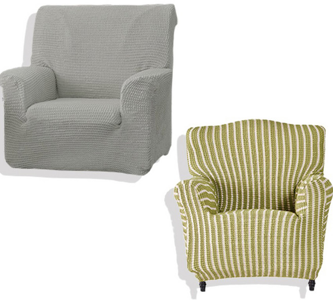 소파스킨스 론다 1인용 소파커버 + 마드리드 1인용 소파커버 세트, 애쉬그레이(론다), 내추럴그린(마드리드), 1개