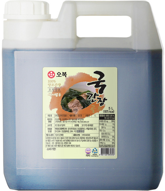 오복식품 국골드 양조간장, 1개, 5L