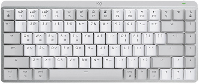 로지텍 MX MECHANICAL MINI FOR MAC 무선 기계식 텐키리스 키보드, 페일그레이, YR0081, 갈축