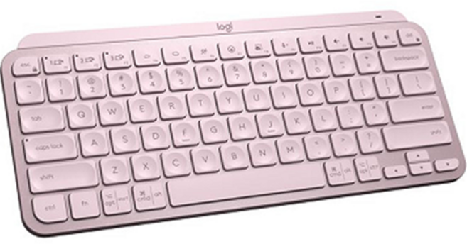 로지텍 MX KEYS MINI 블루투스 무선 텐키리스 키보드, 로즈 핑크, YR0084, 제조사축