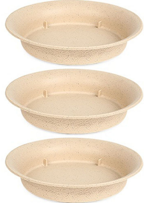 가든 원형 화분받침, 베이지, 3개