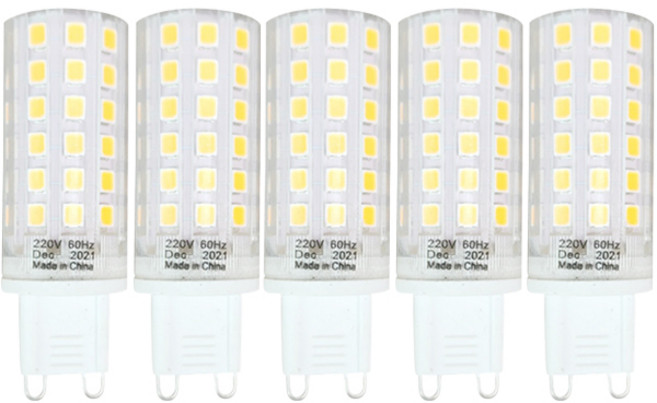 데이터임 미니 콘램프 6줄 5W G9, 주백색, 5개