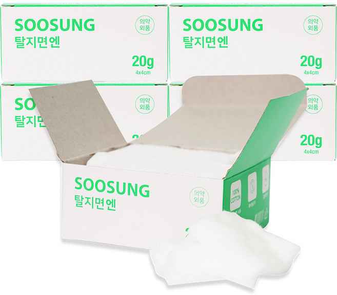 수성 탈지면 엔, 60개입, 5개