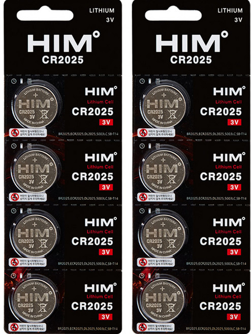 힘 리튬 코인건전지 CR2025, 4개입, 2개