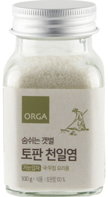 올가홀푸드 숨쉬는 갯벌 토판 천일염 가는입자, 100g, 1개