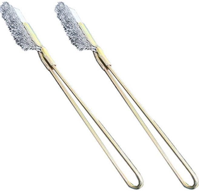 월드크린 일자형 스텐 브러쉬, 혼합색상, 2개