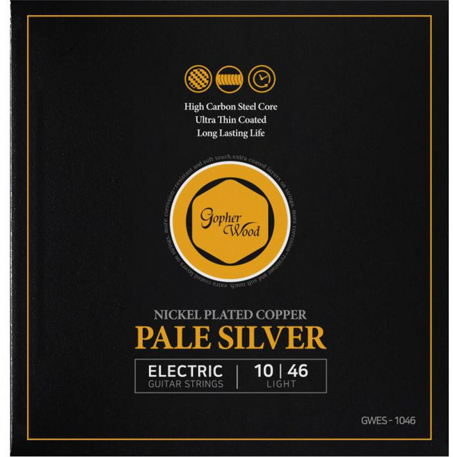 고퍼우드 페일실버 일렉기타 코팅현, GWES-1046, 혼합색상, 1개