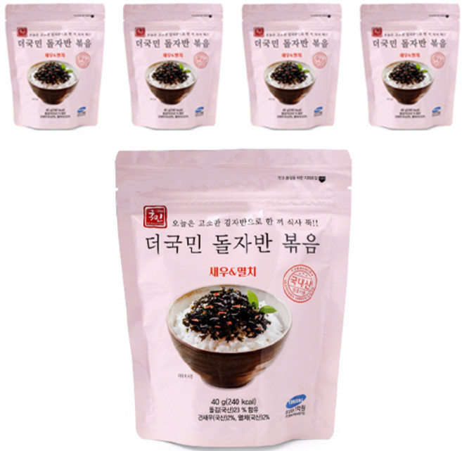 더국민 돌자반 볶음 새우 멸치, 40g, 5개