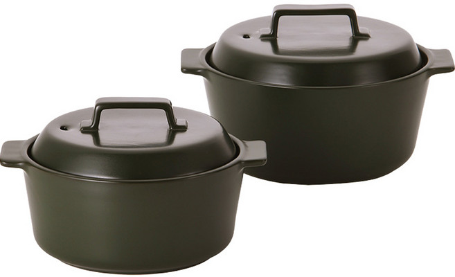 네오플램 내열자기 율 2종, 16cm(169 x 158 x 116 mm), 18cm(192 x 178 x 130 mm), 1세트