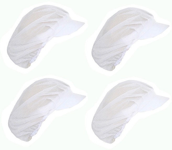 전체망사 위생모자, 화이트, 4개