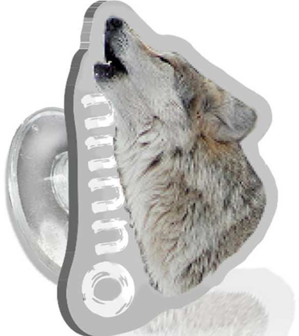 리지아니 리얼 애니멀 아크릴 휴대폰 핑거 톡, 울프, 1개