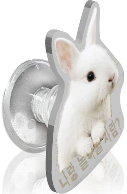 리지아니 리얼 애니멀 아크릴 휴대폰 핑거 톡, 놀아줘 바니, 1개