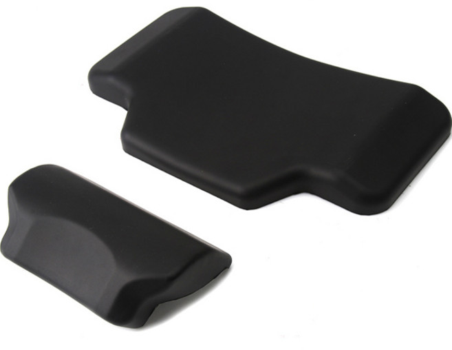 리버폭스 오토바이 3D 입체형 배달통 등쿠션 2종 세트, 블랙