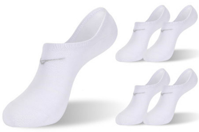 미즈노 액티브 페이크 삭스, 화이트, 5개