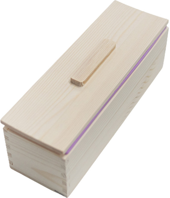 비누만들기용 몰드 + 나무케이스 + 뚜껑 세트 1kg, 보라색(몰드), 우드색(나무케이스), 1개