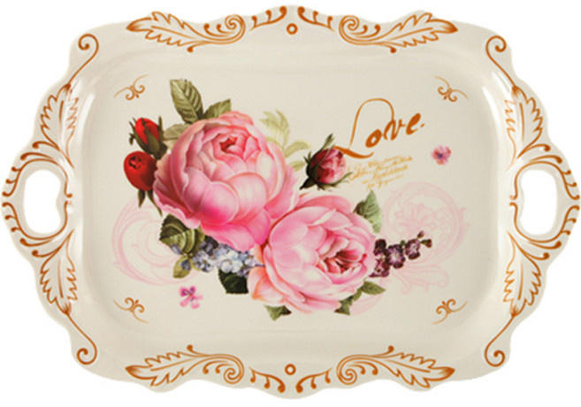 마켓감성 유럽식 도자기 트레이, 혼합색상, 1개