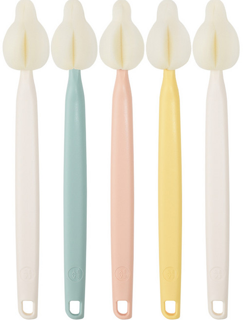 베이비앤아이 크림 롱 젖꼭지솔 5종 세트, 1세트, 레인보우