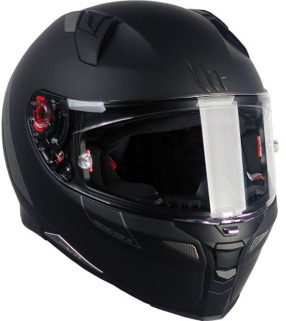 엠티헬멧 REVENGE 2 오토바이 풀페이스 헬멧 핀락 필름 포함, 블랙